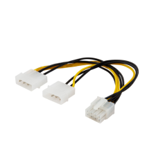 Savio AK-18 2xMolex 4-pin apa - EPS 8-Pin kábel 0.18m kábel és adapter