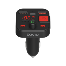 Savio Bluetooth 5.3 FM transzmitter, Quick Charge 3.0 (Tr-15) fm transzmitter