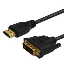 Savio CL-139 HDMI - DVI Kábel 1.8m - Fekete kábel és adapter