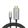 Savio CL-171 USB-C apa - HDMI apa 3.0 Adat kábel - Fekete (2m) (CL-171)