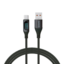 Savio CL-172 USB - USB-C kábel 1m fekete (CL-172) kábel és adapter