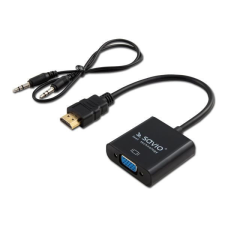 Savio CL-23/B HDMI --> VGA adapter kábel és adapter
