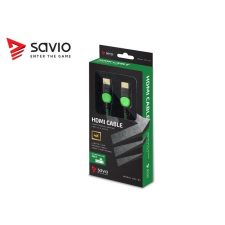 Savio GCL-06 HDMI kábel 3m, zöld, XBOX (GCL-06) kábel és adapter