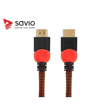 Savio HDMI - HDMI kábel 3m Fekete-Piros (GCL-04) kábel és adapter