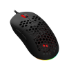 Savio HEX-R gamer vezetékes optikai egér, max 12000 dpi, 7 gomb, RGB, méhsejt borítás, fekete (SAVGM-HEXBLACK)
