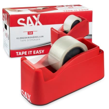 Sax "729" ragasztószalag-adagoló ragasztószalaggal piros (0-729-01) (0-729-01) ragasztószalag