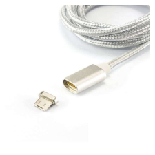 SBOX MAGNETIC USB - mágneses microUSB kábel M/M-1M,ezüst kábel és adapter