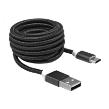 SBOX - MicroUSB Kábel 1,5m - Fekete kábel és adapter