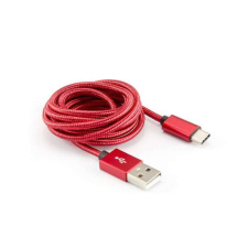 SBOX USB-TYPEC-15R kábel M/M-1M,piros kábel és adapter