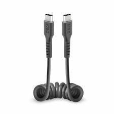SBS TECABLETYPCCSK USB-C spirálkábel - USB-C 0,5m - fekete kábel és adapter