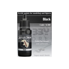 SCALE75 - SCALECOLOR Range - Black akrilfesték 17ml SC-00 akrilfesték