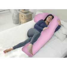 Scamp ölelő párna F-alakú 80x150cm Rózsaszín-grafit FELP008_80 kismama párna