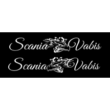 Scania matrica fülke oldalára fehér,85cmx15cm autó dekoráció