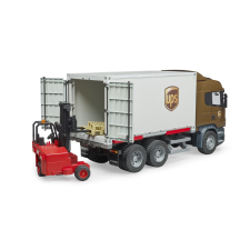Scania R-Series UPS logisztikai teherautó targoncával 03581 autópálya és játékautó
