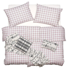 Scanquilt KLASIK SOFT ágyneműhuzat, kockás, fehér-piros lakástextília
