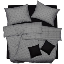 Scanquilt KLASIK SOFT ágyneműhuzat, kockás, szürke lakástextília