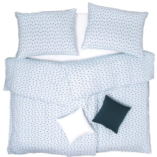 Scanquilt povlečení JERSEY kotvičky bílomodrá 140 × 200/70 × 90 cm lakástextília