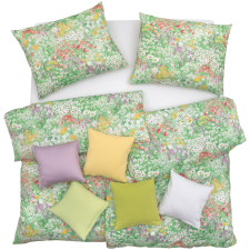 Scanquilt SATÉN DESIGN 140 × 200/70 × 90 cm ágyneműhuzat - zöld nyári álom (36508) lakástextília