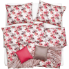 Scanquilt SATÉN DESIGN 140 × 200/70 × 90 cm grand poppy piros-púderes