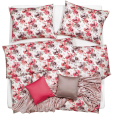 Scanquilt SATÉN DESIGN 140 × 200/70 × 90 cm grand poppy piros-púderes (34622) lakástextília