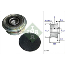 Schaeffler INA generátor szabadonfutó Schaeffler INA 535 0125 10 autóalkatrész