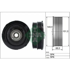 Schaeffler INA Szíjtárcsa, főtengely 544 0069 10 autóalkatrész