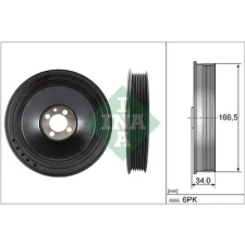 Schaeffler INA Szíjtárcsa, főtengely 544 0157 10 autóalkatrész