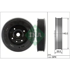 Schaeffler INA Szíjtárcsa, főtengely 544 0158 10 autóalkatrész