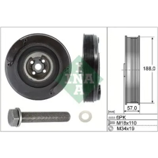 Schaeffler INA Szíjtárcsa készlet, forgattyús tengely 544 0002 20 autóalkatrész