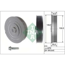 Schaeffler INA Szíjtárcsa készlet, forgattyús tengely 544 0009 20 autóalkatrész