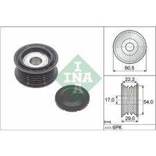 Schaeffler INA Szíjtárcsa/vezetőgörgő, hosszbordás szíj 532 0854 10 autóalkatrész