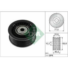 Schaeffler INA Szíjtárcsa/vezetőgörgő, hosszbordás szíj Schaeffler INA 532 1075 10 autóalkatrész