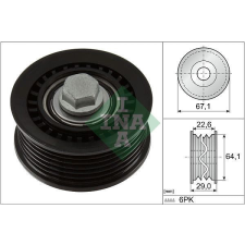 Schaeffler INA Szíjtárcsa/vezetőgörgő, hosszbordás szíj Schaeffler INA 532 1076 10 autóalkatrész