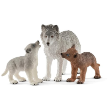 Schleich 42472 Anyafarkas a kölykeivel játékfigura