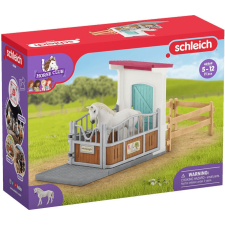 Schleich 42569 Istálló Angol telivér csődörrel játékfigura