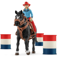 Schleich 42576 Hordóverseny cowgirllel és Appaloosa csődörrel játékfigura