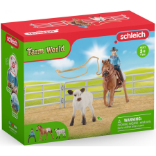 Schleich 42577 Lovas cowgirl lasszóval játékfigura