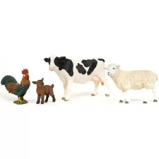 Schleich 42729 A farm állatai válogatás (tehén, kakas, bárány, kecskegida) játékfigura