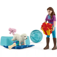 Schleich 42744 Szülinapi parti Lisával és kiskutyájával játékfigura