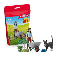 Schleich 42747 Pocket Set - Horse Club Almozó és ápoló szett játékfigura
