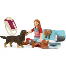 Schleich 42748 Éjszakai kaland Hannah-val és kiskutyájával játékfigura