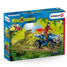 Schleich Dinosaurs 41466 Menekülés a quaddal a velociraptor elől játékszett játékfigura