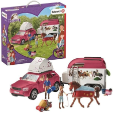 Schleich : Kaland autóval és lószállító utánfutóval 42535 játékfigura