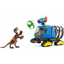 Schleich Lánctalpas jármű Dinoszaurusz figurával autópálya és játékautó