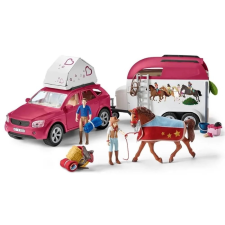 Schleich Lovas Kaland autóval és lószállító utánfutóval játékfigura