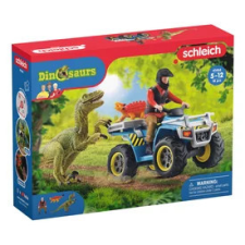  Schleich Menekülés quaddal a velociraptor elől játékfigura