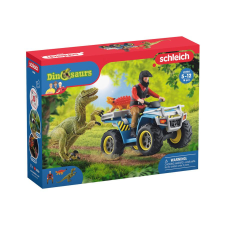  Schleich Menekülés quaddal a velociraptor elől (81075) játékfigura