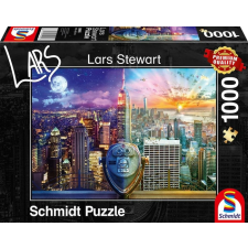 Schmidt 1000 db-os puzzle - Night and Day - New York, Lars Stewart (59905) puzzle, kirakós