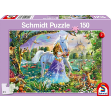 Schmidt 150 db-os puzzle - Princess, Unicorn and Castle  (56307) puzzle, kirakós
