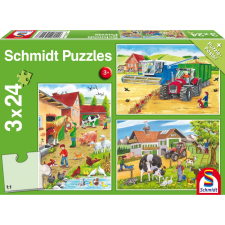 Schmidt 56216 A farmon 3x24db-os puzzle puzzle, kirakós